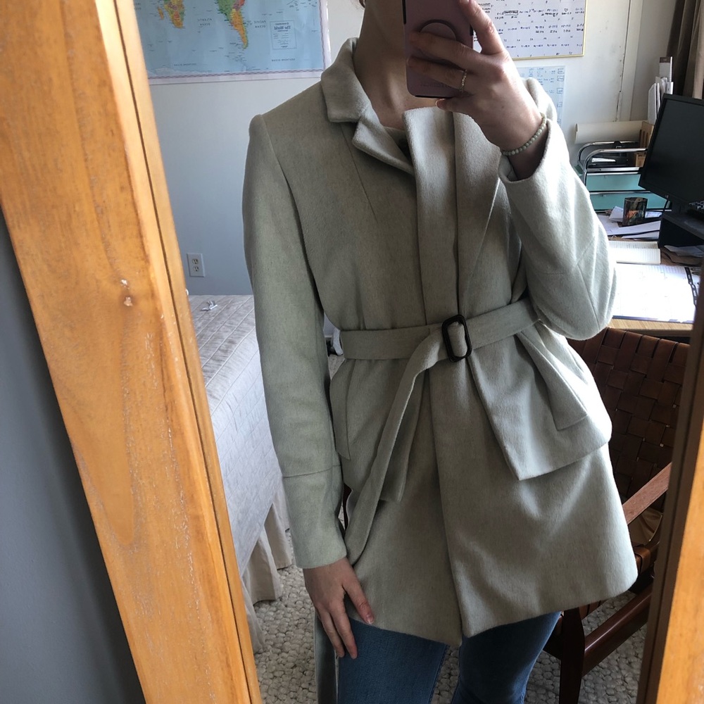 J Crew by Nello Gori belted peacoat